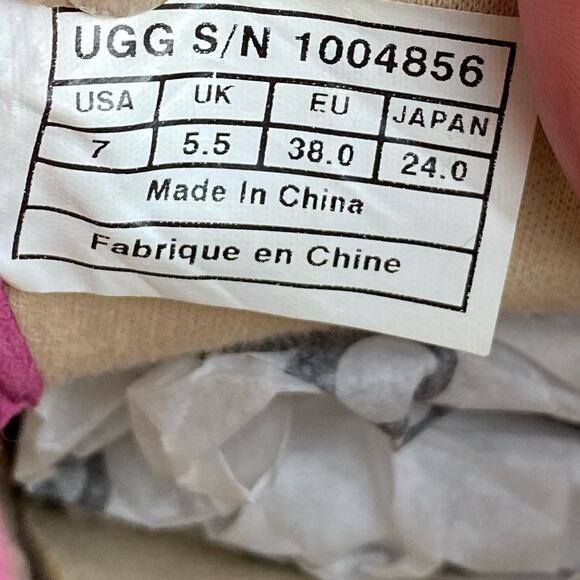 UGG Hally Perf Lace Up Sneakers Pink Sz 7 - Picture 8 of 9
